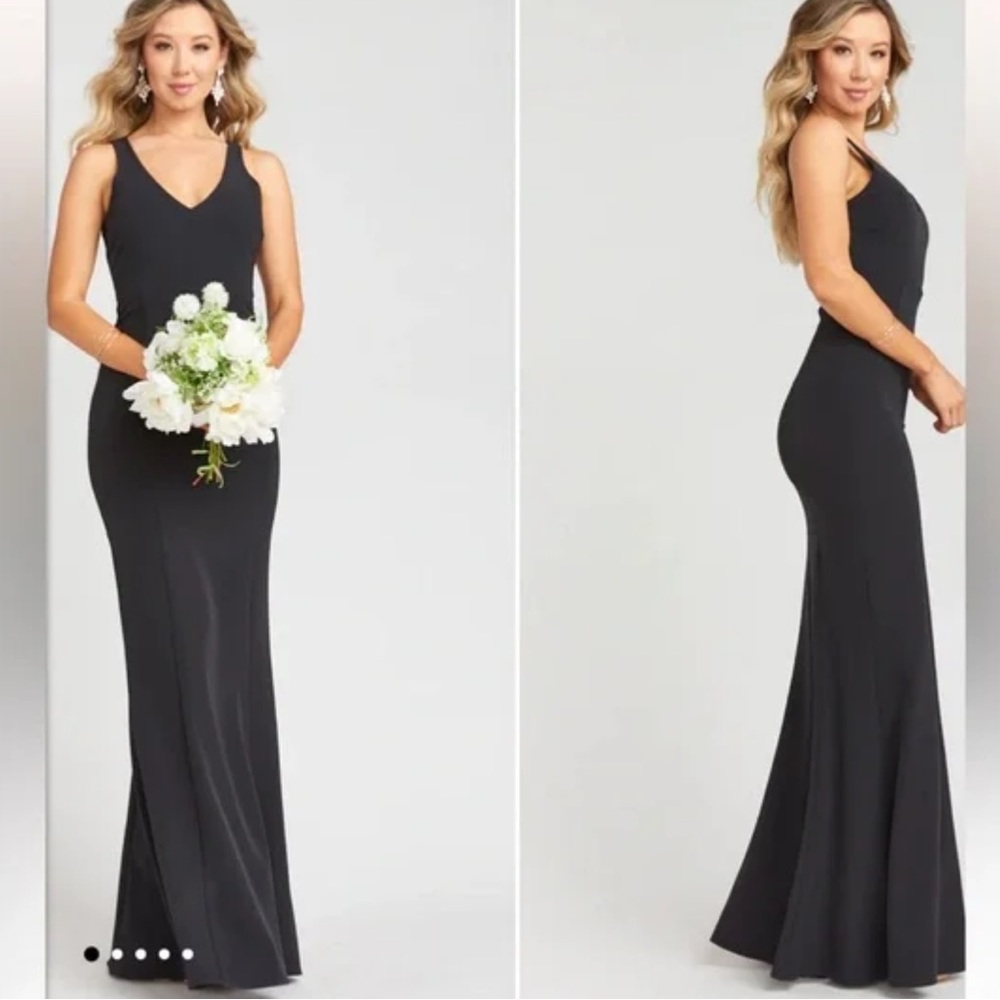 Show Me Your MuMu Black V‑Neck Maxi Dress